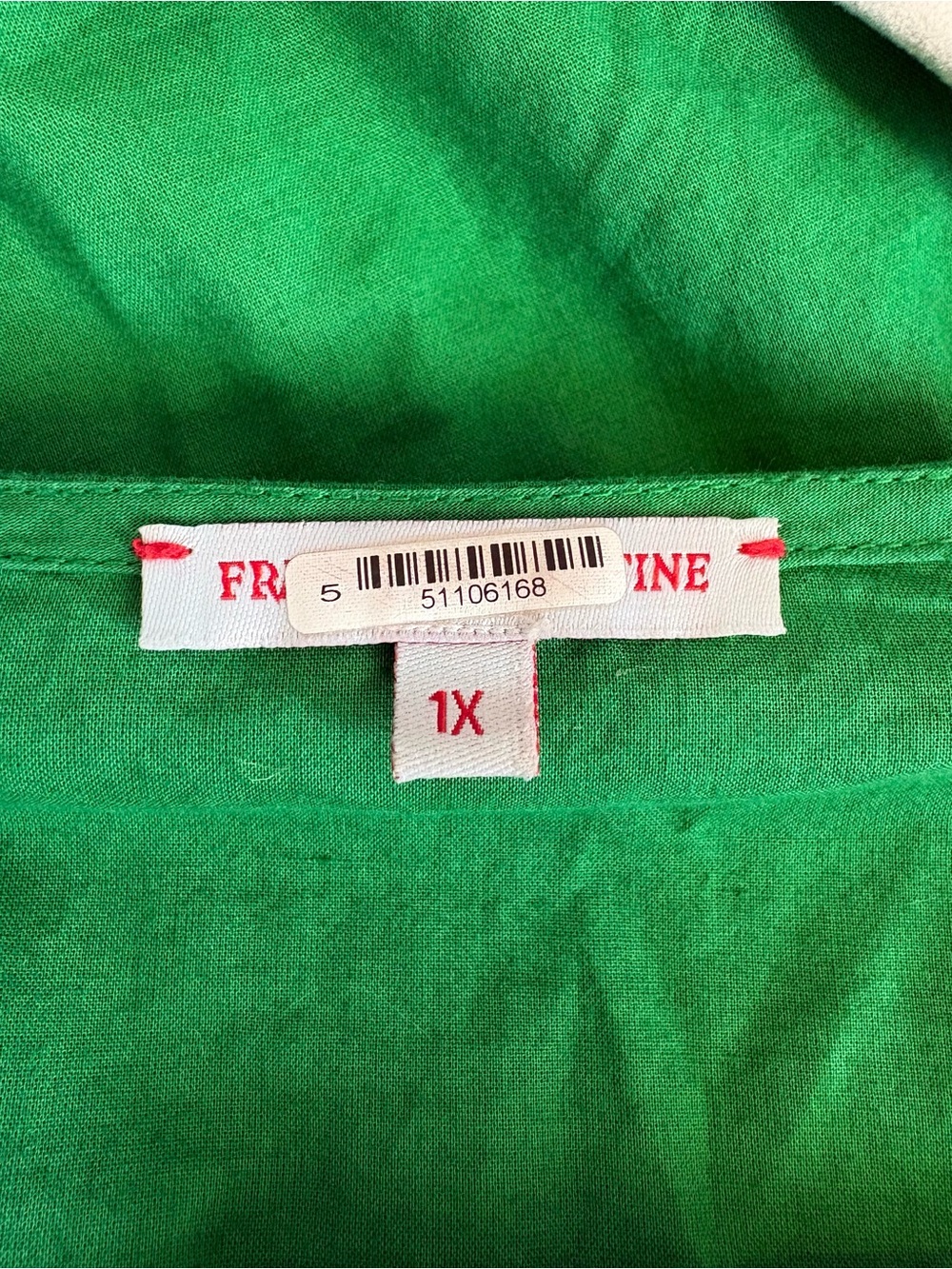 Frances Valentine Green Embroidered Tunic Shift Dress Size 1X - Picture 8 of 12